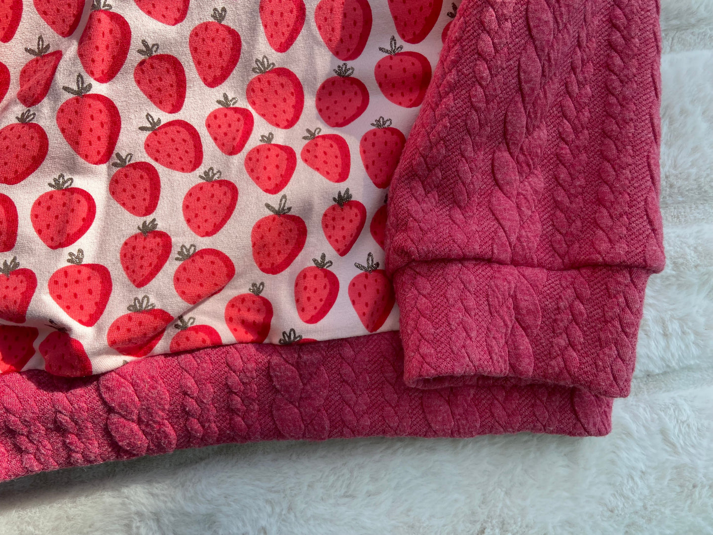 Pink Strawberry Sweater Size Kids 6