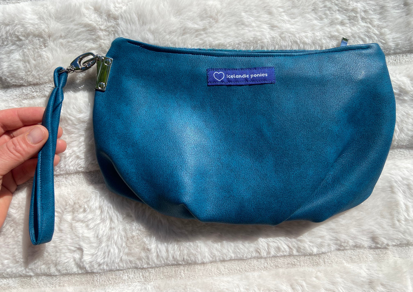 Harris Tweed Blue Wristlet