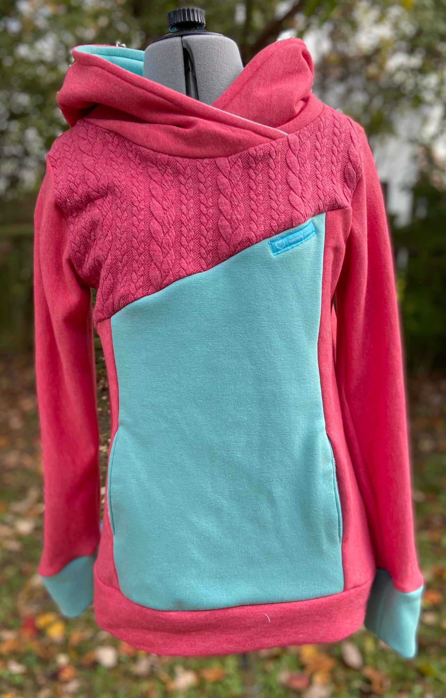 Pink and Blue Hoodie - Size Small
