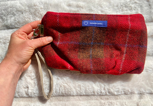 Harris Tweed Red Wristlet