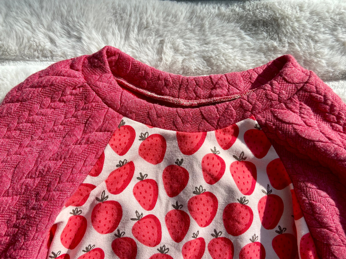 Pink Strawberry Sweater Size Kids 6