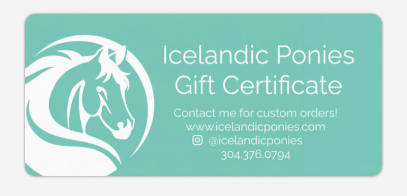 $200 Icelandic Ponies Gift Certificate